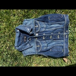 Denim Vest with Sparkles